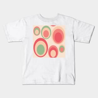 Pattern with oval circles in retrostyle Kids T-Shirt